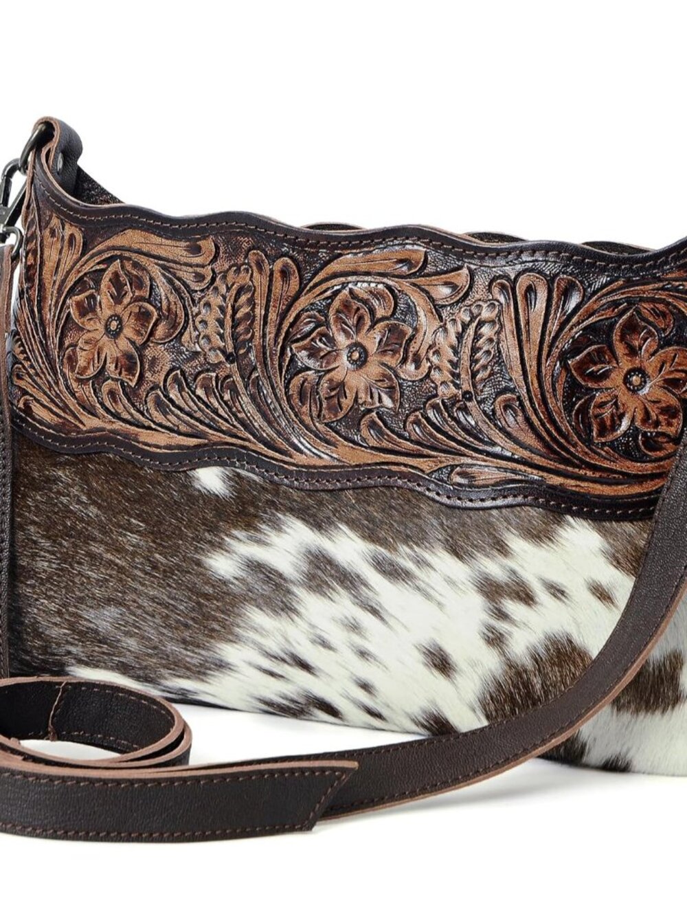 Women Natural Cowhide Leather Hand Bag With Adjustable Detachable Strap Leather
